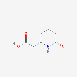 molecular formula C7H11NO3 B2835133 2-(6-Oxopiperidin-2-yl)acetic acid CAS No. 66654-69-1