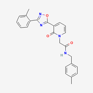 molecular formula C24H22N4O3 B2835135 N-(4-methylbenzyl)-2-(2-oxo-3-(3-(o-tolyl)-1,2,4-oxadiazol-5-yl)pyridin-1(2H)-yl)acetamide CAS No. 1251696-10-2