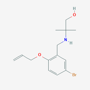 molecular formula C14H20BrNO2 B283514 2-{[2-(Allyloxy)-5-bromobenzyl]amino}-2-methyl-1-propanol 