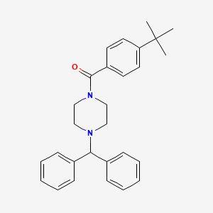 molecular formula C28H32N2O B2835156 (4-Benzhydrylpiperazin-1-yl)-(4-tert-butylphenyl)methanone CAS No. 312588-66-2