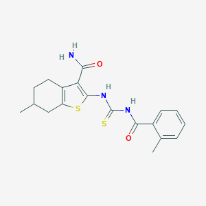 6-Methyl-2-({[(2-methylphenyl)carbonyl]carbamothioyl}amino)-4,5,6,7-tetrahydro-1-benzothiophene-3-carboxamide