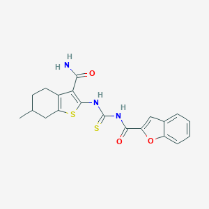 N-[(3-carbamoyl-6-methyl-4,5,6,7-tetrahydro-1-benzothiophen-2-yl)carbamothioyl]-1-benzofuran-2-carboxamide