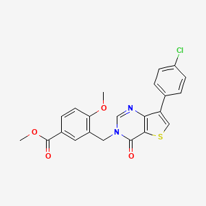 methyl 3-{[7-(4-chlorophenyl)-4-oxothieno[3,2-d]pyrimidin-3(4H)-yl]methyl}-4-methoxybenzoate