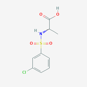 molecular formula C9H10ClNO4S B2835197 (2S)-2-(3-氯苯磺酰氨基)丙酸 CAS No. 1212228-66-4