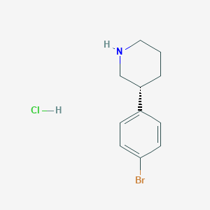 molecular formula C11H15BrClN B2835201 (R)-3-(4-bromophenyl)piperidine HCl CAS No. 2409590-07-2