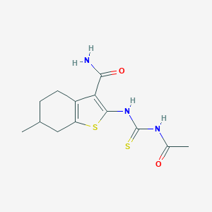 2-[(Acetylcarbamothioyl)amino]-6-methyl-4,5,6,7-tetrahydro-1-benzothiophene-3-carboxamide