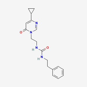 molecular formula C18H22N4O2 B2835213 1-(2-(4-cyclopropyl-6-oxopyrimidin-1(6H)-yl)ethyl)-3-phenethylurea CAS No. 2034572-28-4