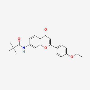 molecular formula C22H23NO4 B2835217 N-[2-(4-ethoxyphenyl)-4-oxochromen-7-yl]-2,2-dimethylpropanamide CAS No. 923174-35-0