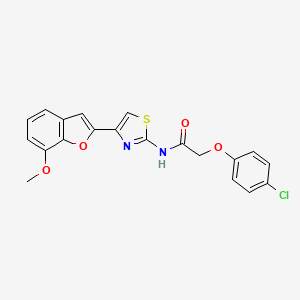 molecular formula C20H15ClN2O4S B2835218 2-(4-chlorophenoxy)-N-(4-(7-methoxybenzofuran-2-yl)thiazol-2-yl)acetamide CAS No. 921869-58-1