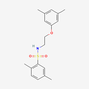 molecular formula C18H23NO3S B2835226 N-(2-(3,5-dimethylphenoxy)ethyl)-2,5-dimethylbenzenesulfonamide CAS No. 1105221-97-3