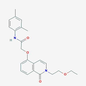 molecular formula C23H26N2O4 B2835236 N-(2,4-二甲基苯基)-2-[2-(2-乙氧基乙基)-1-氧代异喹啉-5-基氧基]乙酰胺 CAS No. 898431-36-2