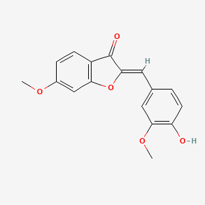 molecular formula C17H14O5 B2835246 (Z)-2-(4-hydroxy-3-methoxybenzylidene)-6-methoxybenzofuran-3(2H)-one CAS No. 32396-82-0