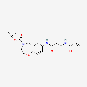 Tert-butyl 7-[3-(prop-2-enoylamino)propanoylamino]-3,5-dihydro-2H-1,4-benzoxazepine-4-carboxylate