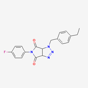 molecular formula C19H17FN4O2 B2835253 1-(4-ethylbenzyl)-5-(4-fluorophenyl)-3a,6a-dihydropyrrolo[3,4-d][1,2,3]triazole-4,6(1H,5H)-dione CAS No. 1007922-39-5
