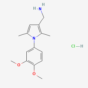 [1-(3,4-dimethoxyphenyl)-2,5-dimethyl-1H-pyrrol-3-yl]methanamine hydrochloride