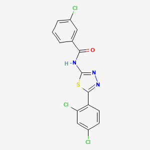 3-chloro-N-[5-(2,4-dichlorophenyl)-1,3,4-thiadiazol-2-yl]benzamide