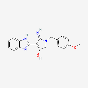5-amino-4-(1H-benzo[d]imidazol-2-yl)-1-(4-methoxybenzyl)-1H-pyrrol-3(2H)-one