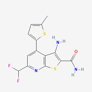 3-Amino-6-(difluoromethyl)-4-(5-methylthiophen-2-yl)thieno[2,3-b]pyridine-2-carboxamide