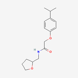2-[4-(methylethyl)phenoxy]-N-(oxolan-2-ylmethyl)acetamide