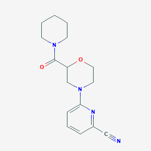 6-[2-(Piperidine-1-carbonyl)morpholin-4-yl]pyridine-2-carbonitrile
