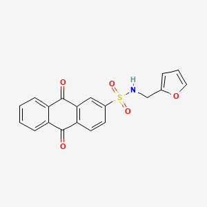N-(furan-2-ylmethyl)-9,10-dioxo-9,10-dihydroanthracene-2-sulfonamide