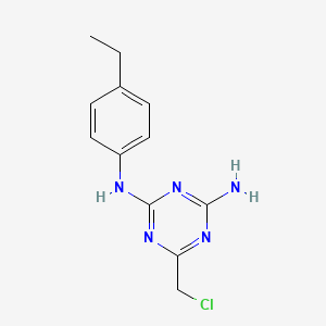 6-(chloromethyl)-N-(4-ethylphenyl)-1,3,5-triazine-2,4-diamine