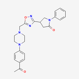 4-(5-{[4-(4-Acetylphenyl)piperazin-1-yl]methyl}-1,2,4-oxadiazol-3-yl)-1-phenylpyrrolidin-2-one