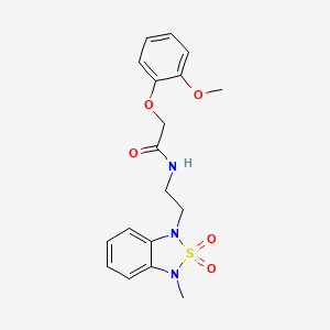 2-(2-methoxyphenoxy)-N-(2-(3-methyl-2,2-dioxidobenzo[c][1,2,5]thiadiazol-1(3H)-yl)ethyl)acetamide
