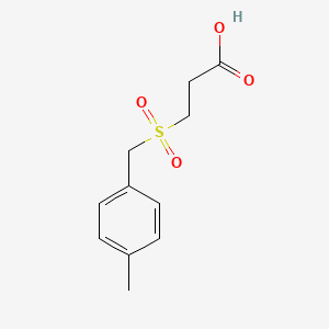 molecular formula C11H14O4S B2835332 3-[(4-Methylbenzyl)sulfonyl]propanoic acid CAS No. 702670-41-5