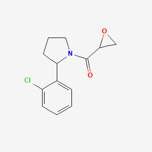 molecular formula C13H14ClNO2 B2835334 [2-(2-Chlorophenyl)pyrrolidin-1-yl]-(oxiran-2-yl)methanone CAS No. 2411295-05-9