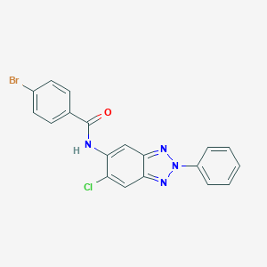 molecular formula C19H12BrClN4O B283534 4-bromo-N-(6-chloro-2-phenyl-2H-benzotriazol-5-yl)benzamide 