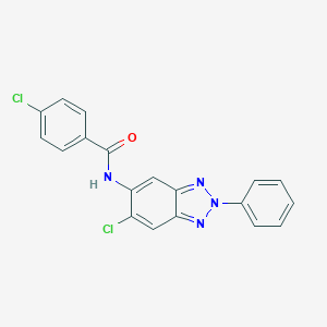 molecular formula C19H12Cl2N4O B283535 4-chloro-N-(6-chloro-2-phenyl-2H-benzotriazol-5-yl)benzamide 