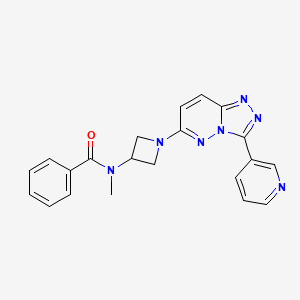 molecular formula C21H19N7O B2835358 N-Methyl-N-[1-(3-pyridin-3-yl-[1,2,4]triazolo[4,3-b]pyridazin-6-yl)azetidin-3-yl]benzamide CAS No. 2379970-73-5