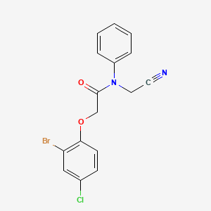 molecular formula C16H12BrClN2O2 B2835364 2-(2-bromo-4-chlorophenoxy)-N-(cyanomethyl)-N-phenylacetamide CAS No. 1203117-79-6