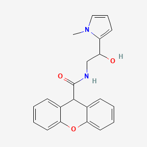 molecular formula C21H20N2O3 B2835378 N-(2-hydroxy-2-(1-methyl-1H-pyrrol-2-yl)ethyl)-9H-xanthene-9-carboxamide CAS No. 1396766-01-0