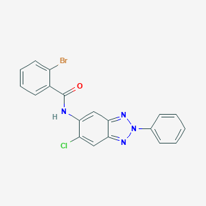 molecular formula C19H12BrClN4O B283539 2-bromo-N-(6-chloro-2-phenyl-2H-benzotriazol-5-yl)benzamide 
