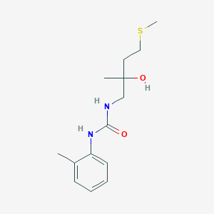 molecular formula C14H22N2O2S B2835398 1-(2-Hydroxy-2-methyl-4-(methylthio)butyl)-3-(o-tolyl)urea CAS No. 1396746-38-5