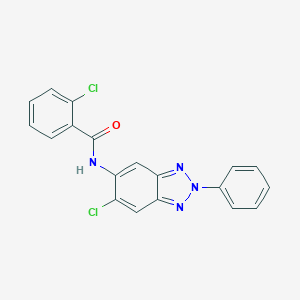 molecular formula C19H12Cl2N4O B283540 2-chloro-N-(6-chloro-2-phenyl-2H-benzotriazol-5-yl)benzamide 