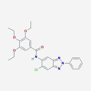 molecular formula C25H25ClN4O4 B283542 N-(6-chloro-2-phenyl-2H-benzotriazol-5-yl)-3,4,5-triethoxybenzamide 