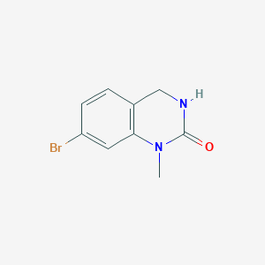 molecular formula C9H9BrN2O B2835422 CN1C(=O)NCc2ccc(Br)cc12 CAS No. 1934769-53-5