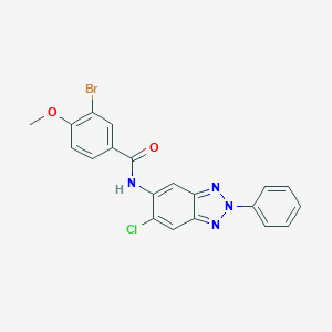 molecular formula C20H14BrClN4O2 B283543 3-bromo-N-(6-chloro-2-phenyl-2H-benzotriazol-5-yl)-4-methoxybenzamide 