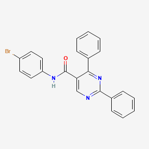 molecular formula C23H16BrN3O B2835449 N-(4-溴苯基)-2,4-二苯基嘧啶-5-甲酰胺 CAS No. 321433-22-1