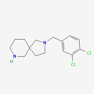 molecular formula C15H20Cl2N2 B2835462 2-[(3,4-Dichlorophenyl)methyl]-2,9-diazaspiro[4.5]decane CAS No. 2375271-41-1