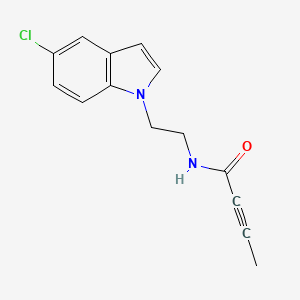 molecular formula C14H13ClN2O B2835465 N-[2-(5-Chloroindol-1-yl)ethyl]but-2-ynamide CAS No. 2411300-24-6