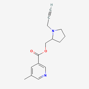 molecular formula C15H18N2O2 B2835490 [1-(Prop-2-yn-1-yl)pyrrolidin-2-yl]methyl 5-methylpyridine-3-carboxylate CAS No. 1444682-47-6