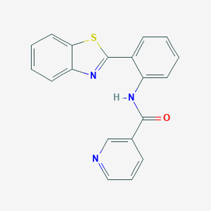 molecular formula C19H13N3OS B283551 N-(2-Benzothiazol-2-yl-phenyl)-nicotinamide 