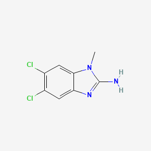 molecular formula C8H7Cl2N3 B2835554 2-Amino-5,6-dichloro-1-methylbenzimidazole CAS No. 30486-79-4