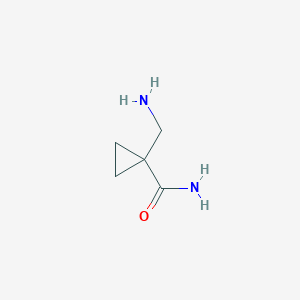 molecular formula C5H10N2O B2835557 1-(Aminomethyl)cyclopropanecarboxamide CAS No. 1027337-85-4
