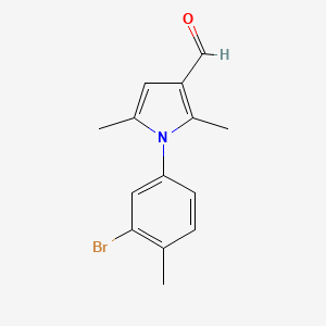 molecular formula C14H14BrNO B2835565 1-(3-溴-4-甲基苯基)-2,5-二甲基-1H-吡咯-3-甲醛 CAS No. 693808-08-1
