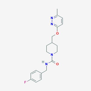 N-[(4-Fluorophenyl)methyl]-4-[(6-methylpyridazin-3-yl)oxymethyl]piperidine-1-carboxamide